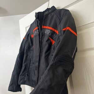 Harley-Davidson Black Jacket with Orange Highlights